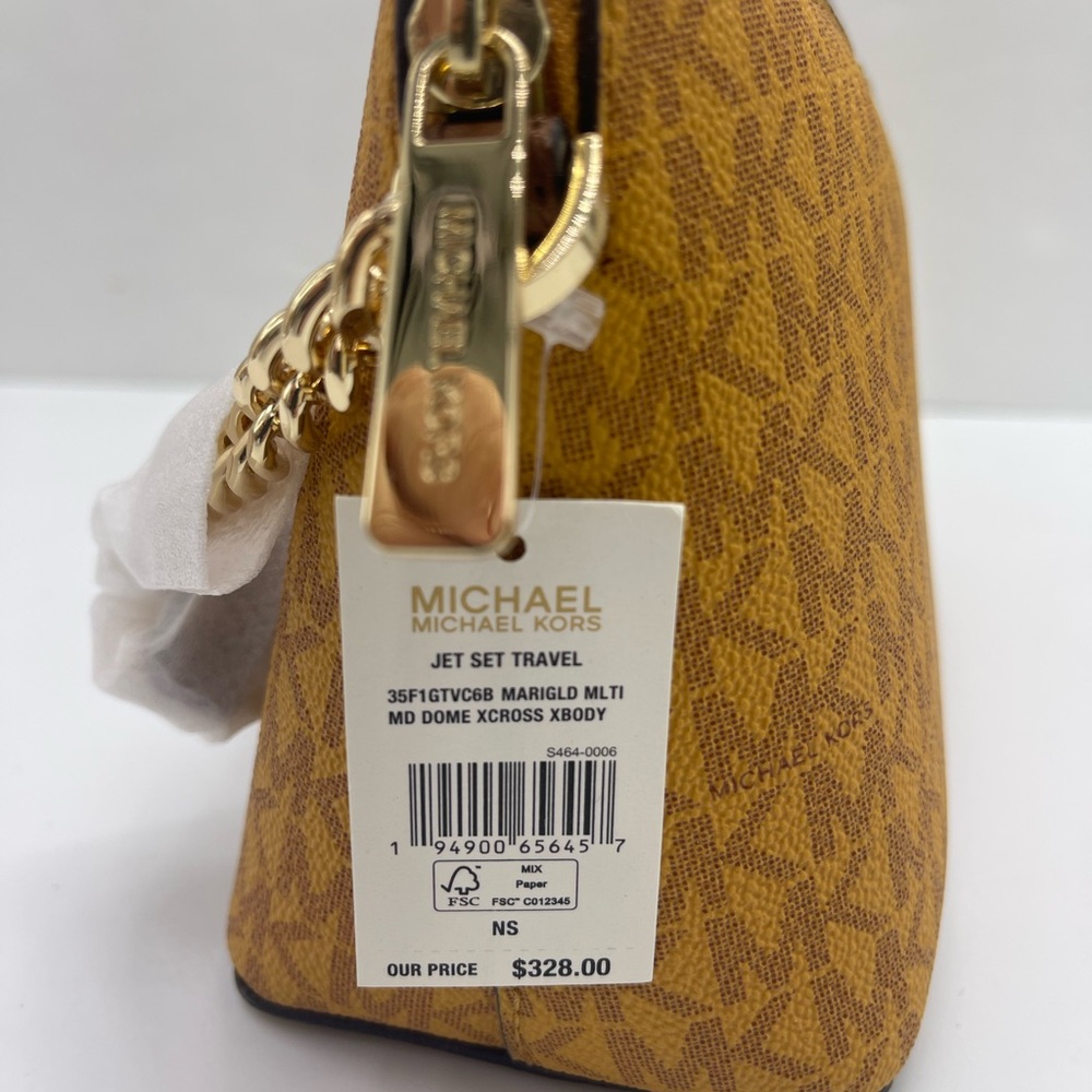 Michael Kors Jet Set Travel Md Logo Dome Crossbody XCROSS XBODY
Marigold 
NWT - Picture 5 of 16